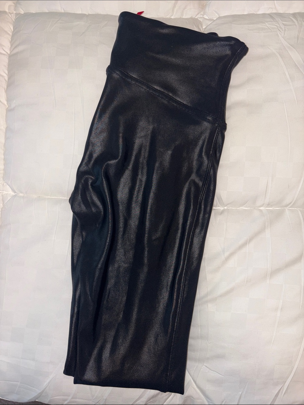 SPANX Medium Black Faux Leather leggings